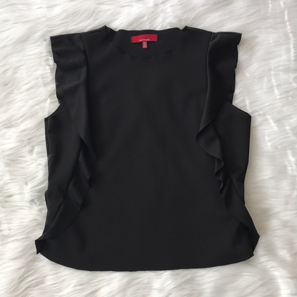 RED from Saks 5th Avenue. Raw hem blouse in black - Picture 2 of 7